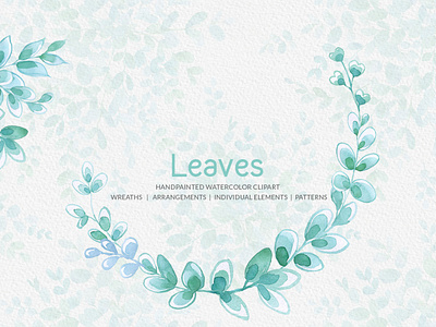 Leaves Handpainted Watercolor Clipart Collection