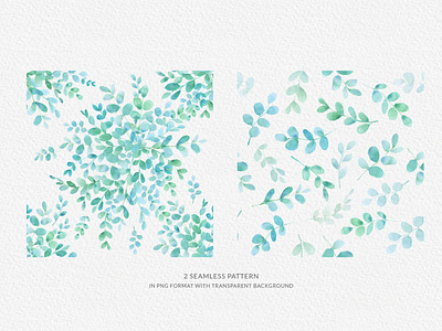 Leaves Handpainted Watercolor Clipart Collection