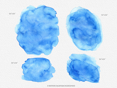 Watercolor Backgrounds And Splatter Cliparts