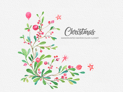 Christmas Watercolor Clipart