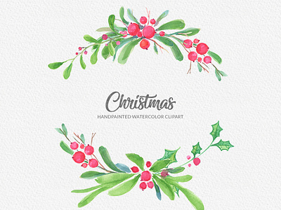 Christmas Watercolor Clipart