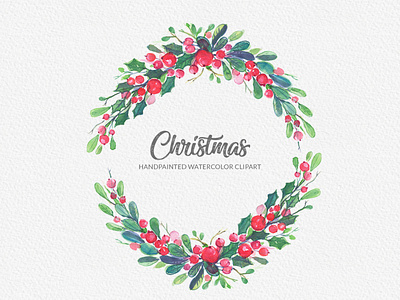 Christmas Watercolor Clipart