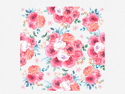 Watercolor floral pattern. by Karinka BU on Dribbble