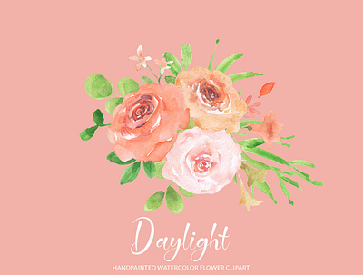 Day Light Handpainted Watercolor Flower Clipart | PNG beautiful clipart daylight design digital illustration download floral art floral clipart floral design floral elements floral pattern flower bouquet flower illustrations gogivo handpainted clipart png rose rose flower clipart watercolor watercolor flower clipart