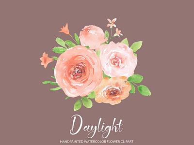 Day Light Handpainted Watercolor Flower Clipart | PNG