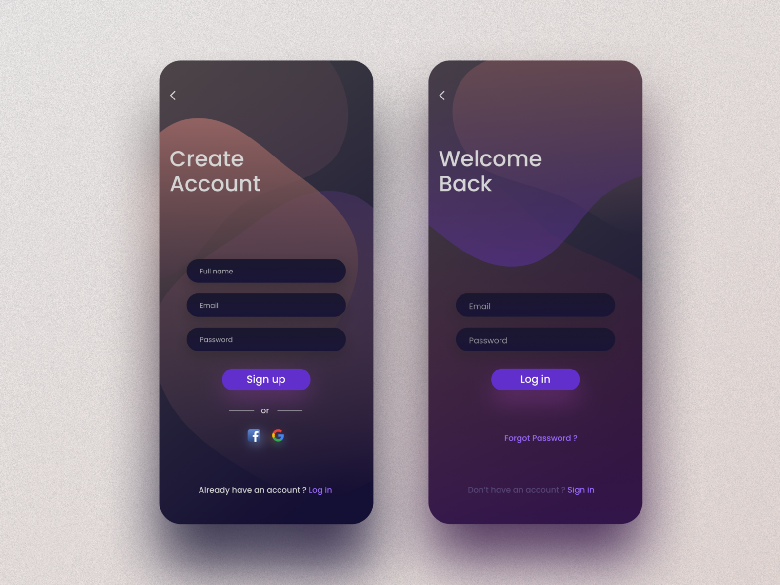 Sign in / Sign up UI by Siddharth Chakraborty on Dribbble