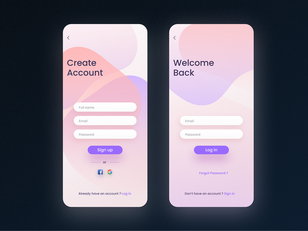 Sign in / Sign up Light UI by Siddharth Chakraborty on Dribbble