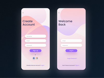 Sign in / Sign up Light UI account creative design form ui light mode light ui log in screen login design login form login screen mobile app mobile ui design mobile uiux sign in sign in form sign up form sign up ui ui uidesign user interface uxdesign