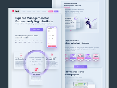 Fyle | Landing Page Redesign expense manager expense tracker financial website hero homepage design landing page landing page concept neumorph neumorphic neumorphic design neumorphism ui ui design uidesign uiux user experience user interface design ux web design website design