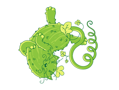 cucumber - sweetie kitty cat animation app cartoon cartoons character design illustration logo toy vector