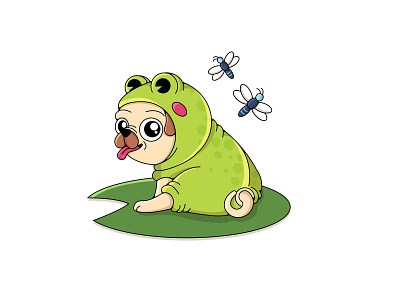 frog animation app cartoon cartoons character design flat illustration toy vector