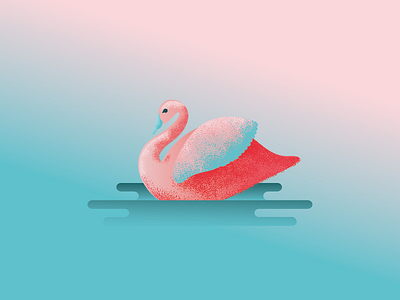 serene swan illustration swan texture