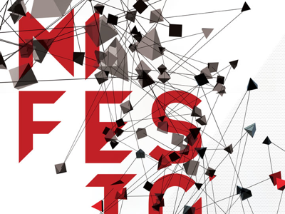 Manifesto geometrical poster typography