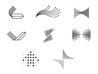 Abstract logo concepts change graphs lines motion overlays progress shapes