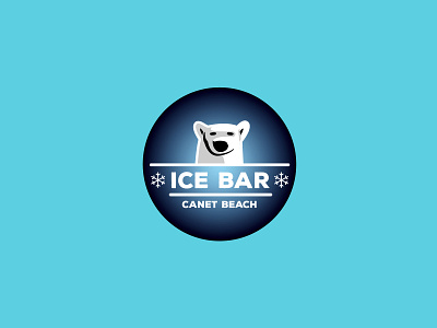 Logotype for a ice bar in south of France design graphic illustration illustrator logo logotype vector