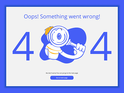 DailyUI №8 - 404 page