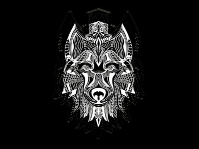 wolf abstract art art artist artwork contemporary design expressionism illustration intricate lineart tribal visual art wolf