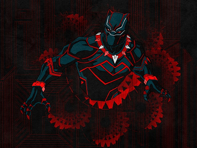 Tell me, do you bleed? abstract art art artist artwork blackpanther comicsart conceptual design designer expressionism illustration marvel mcu red visual art wakanda