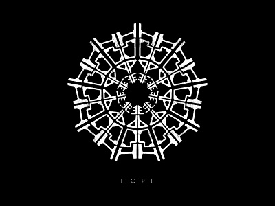 Hope - Mandala abstract abstract art art contemporary design designer expressionism illustration mandala mandalart surrealism typography typographyart visual art