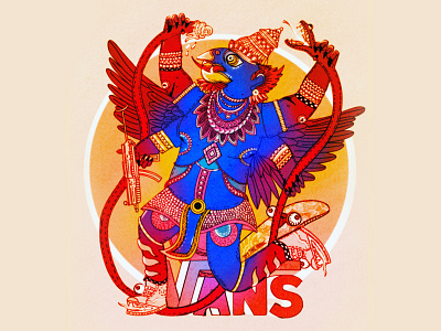 GARUDA X VANS ancient ancientart art artist culture design garuda graphic design illustration illustrator india mythology procreate sketch sketchbook streetart tattoo tattooart vans visual art