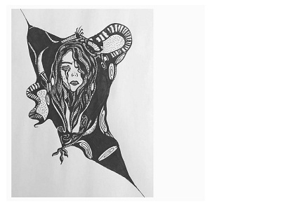 billie eilish #sketch abstract abstract art art billie eilish contemporary design drawing expressionism illustration pen surrealism visual art