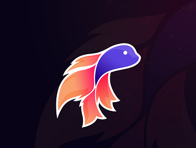 Betta Fish Logo betta betta fish color esport logo ui