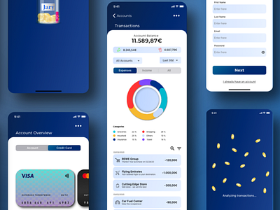 Money-saving app iOS | Transaction Overview | Jary app banking app design finance finance app ios money app money saving ui ux