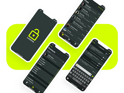 Secure chat/messenger | Lockme app communication conversation design ios ui ux