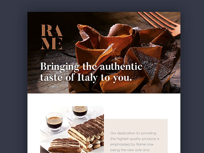 Rame HTML email design email email campaign email design email template html html email italian food responsive