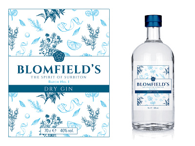 Blomfield's Gin brand identity branding branding design design drinks gin identity design label label design label packaging logo package design packaging packaging design spirits