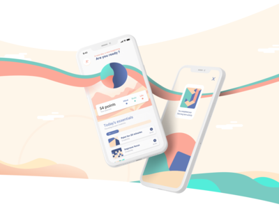 JoyScore • Wellness app branding calm design health illustration meditation mobile app modern relaxing ui ux wellness