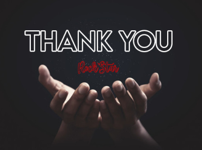 thank you RockStar design graphics minimal typography web