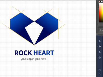 ROCK Heart Logo branding heart logo rock vector