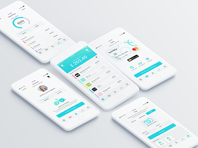 Bankly — finance at your fingertips banking card finance fintech millenial money ui