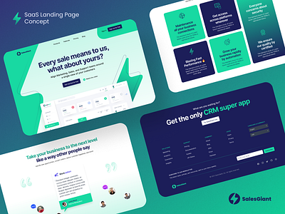 SaaS Landing Page Design Concept b2b landing page design business landing page landing page design landing page ui saas landing page design saas landing page ui ui ux design web ui design website ui design