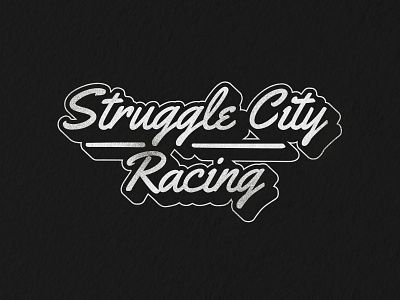Struggle City Racing Logo badge badge design branding caligraphy design illustration lettering logo merchandise type typography