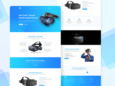 Virtual Reality Landing Page by Tamim Hasan on Dribbble