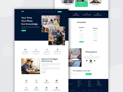 E-learning Landing page creative design e learning education homepage landing page design learning minimal mockups ui design ux design visual design website