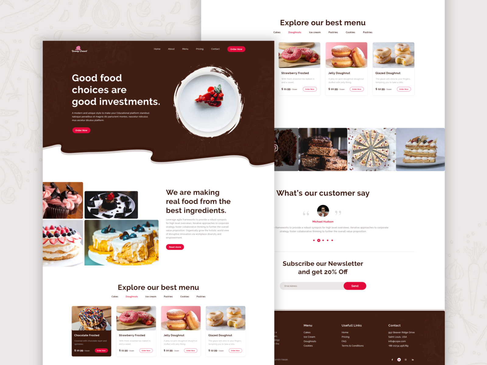 Yummy food Landing Page