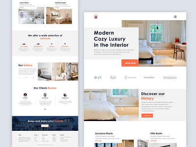 Luxury Hotel Landing Page clean landing page design hotel hotel booking hotels landing page design minimal ui ui design ux design visual design website