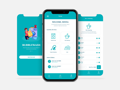 Laundry Service App app design clean ios laundry laundry app minimal mobile ui design ui design ux design washing