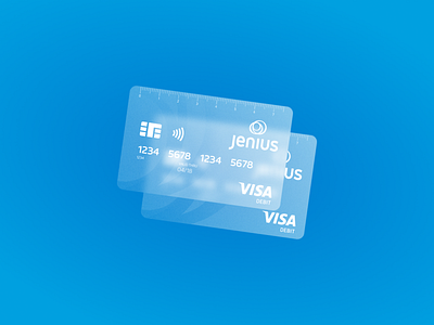 Jenius Card with Glassmorphism card card design glassmorphism illustration
