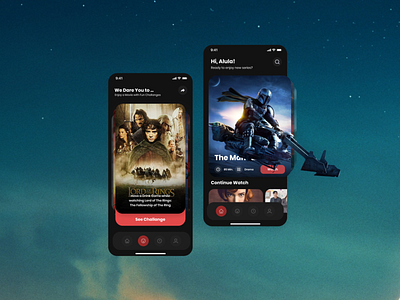 Movie App Challange app design app ui dare film app game movie movie app streaming app ui ui ux uiux