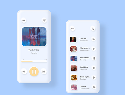 Music player app design music musicplayer ui