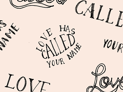LOVE CALLED badgedesign draw dutch hand drawn handletter handlettering handletters handmade handwritten illustrator letter lettering netherlands sketch typeface typo typography