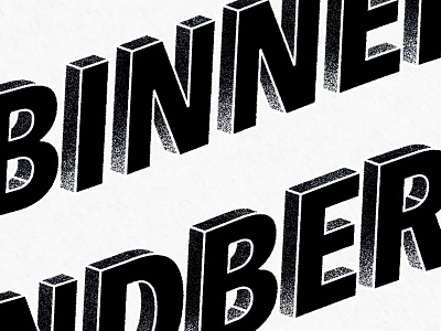 Detail shot lettering