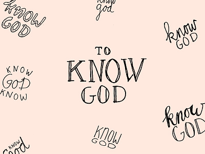 KNOW GOD, sketchbook