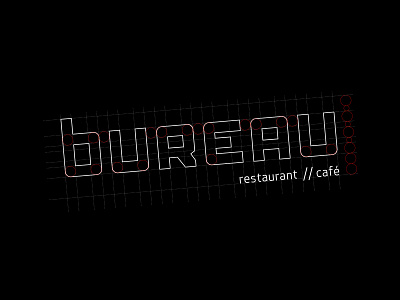 Logo design voor BUREAU bureau design desk grid lettering lettermark logo logo design logodesign logos logotype type typeface typo typogaphy