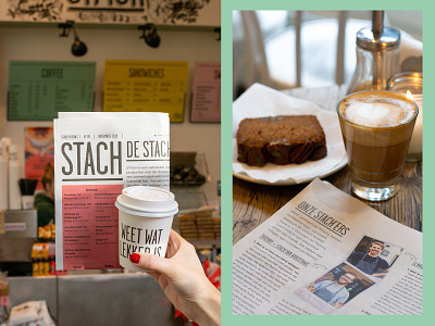 STACH newspaper article articles coffee dutch feed food food and drink green happy holland indesign nederland news newspaper page page design page layout paper print typogaphy
