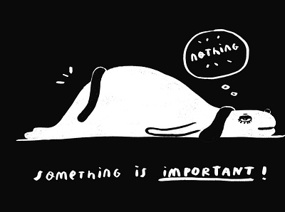 nothing dog illustration illustrator lazy relax